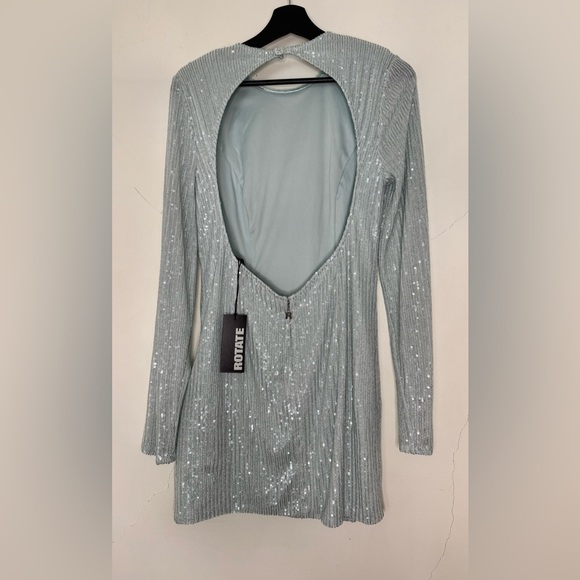 NWT Rotate Birger Christensen Sequin Embellished Open back Mini Cocktail Dress - Picture 5 of 12